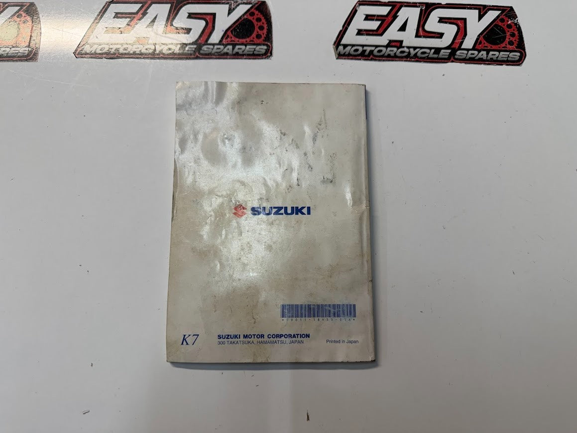 Owners Manual Book Suzuki Bandit GSX 1250 S 2007 OEM Genuine 99011-18H50-01A