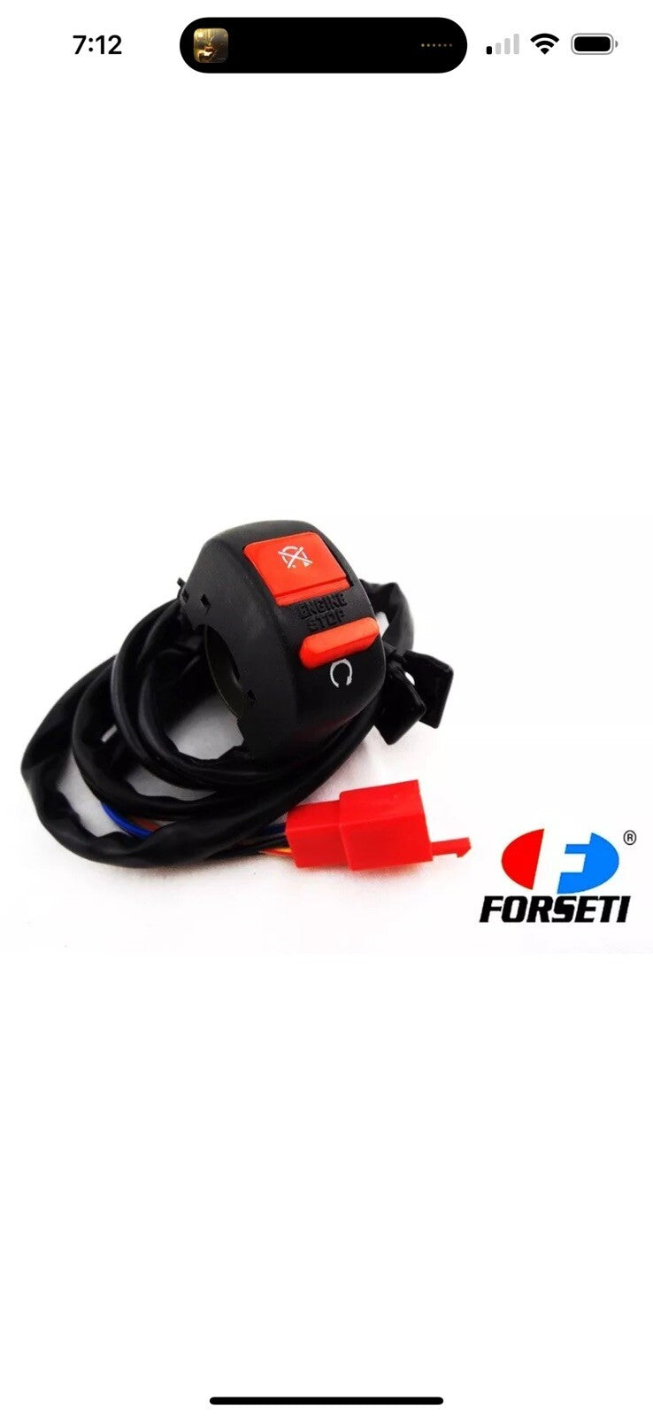 HONDA STYLE ON OFF START STOP BUTTON KILL HANDLEBAR SWITCH BLOCK ASSEMBLY