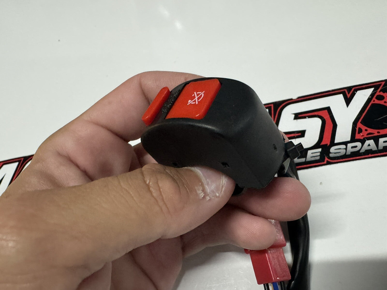 HONDA STYLE ON OFF START STOP BUTTON KILL HANDLEBAR SWITCH BLOCK ASSEMBLY