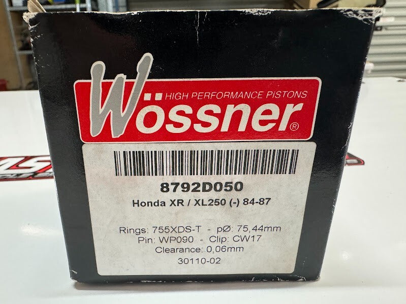 Wossner Piston Kit 8792D050 Honda XL 250 84-87 75.44mm