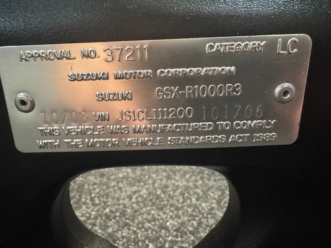 Frame *CLEAR TITLE w/PPSR* Suzuki GSXR 1000 07-08 2008 41100-21H00-YAP