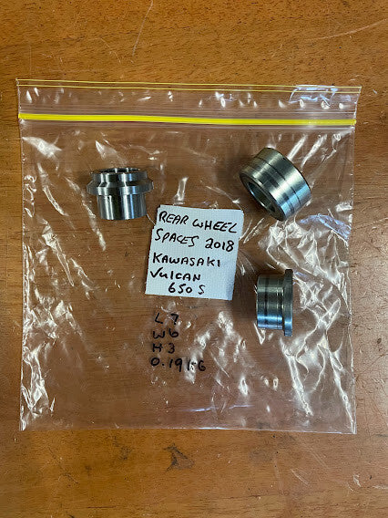 Kawasaki Vulcan S 650 2015-2025 Rear Wheel Axle Spacers OEM Genuine 92152-0751