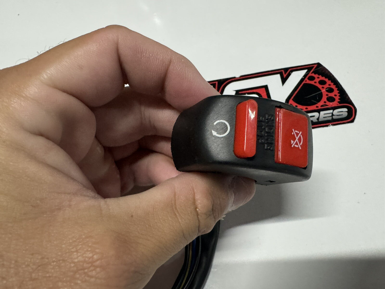 HONDA STYLE ON OFF START STOP BUTTON KILL HANDLEBAR SWITCH BLOCK ASSEMBLY