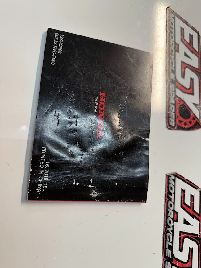 Owners Manual Book Honda CB125E 2019 OEM Genuine 00X32-KVC-F000
