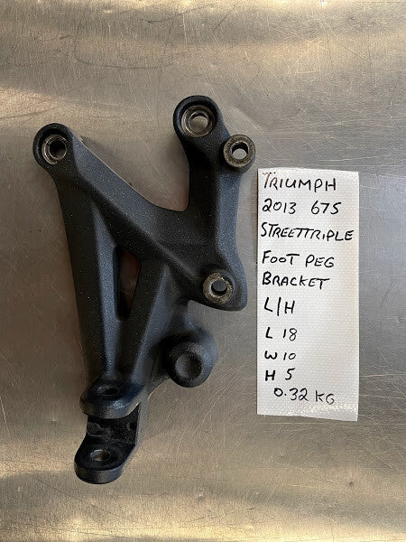 LH Foot Peg Bracket Triumph Street Triple 675 2013