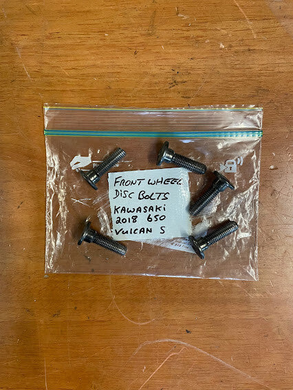 Kawasaki Vulcan S 650 2015-2025 Front Brake Rotor Bolts OEM Genuine 92154-0844