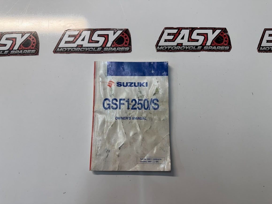 Owners Manual Book Suzuki Bandit GSX 1250 S 2007 OEM Genuine 99011-18H50-01A