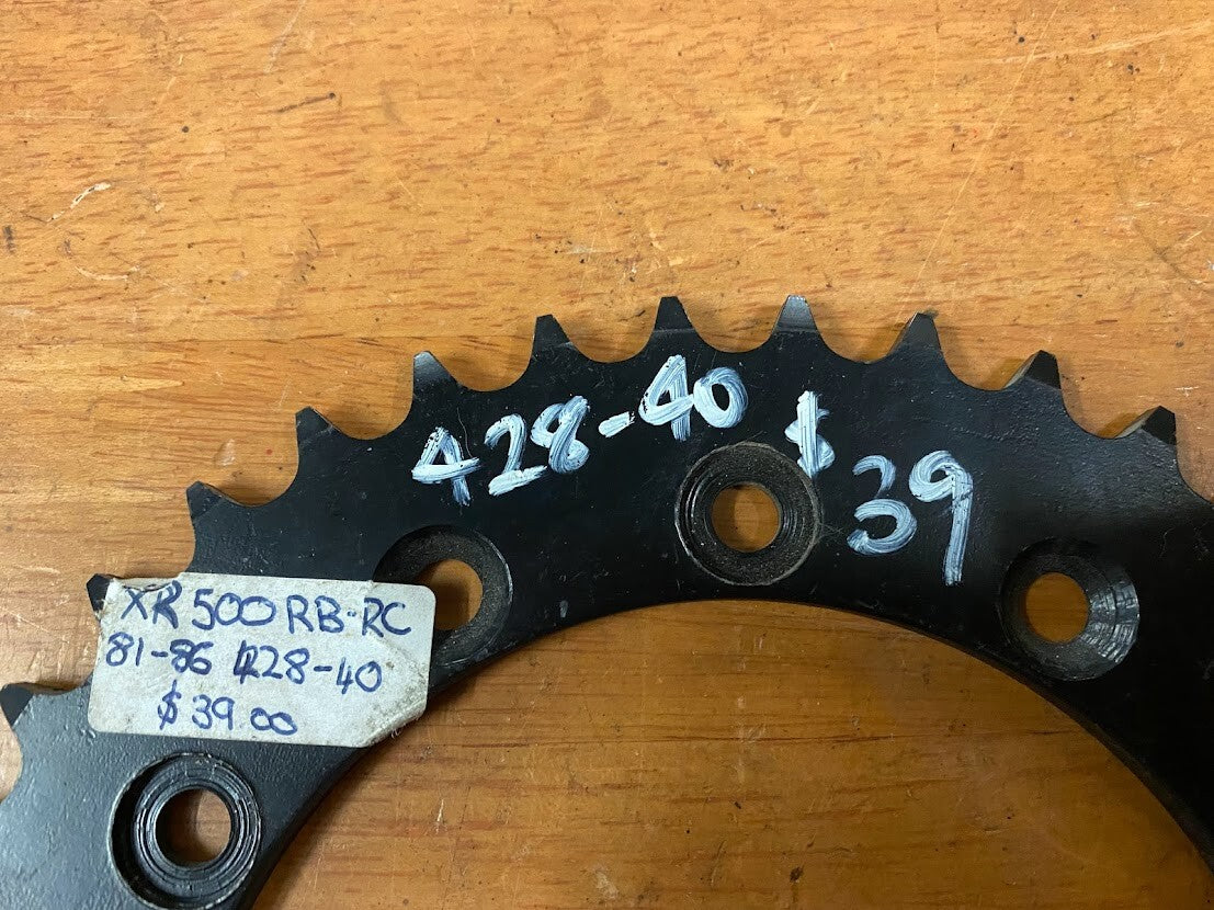 XR 500 RB-RC Rear Sprocket 40T