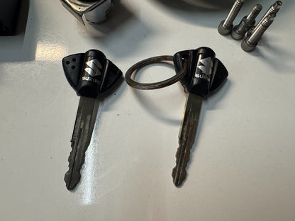Suzuki GSXR 1000 2012-2016 ECU Ignition Lockset x2 Keys OEM Genuine 37000-17847