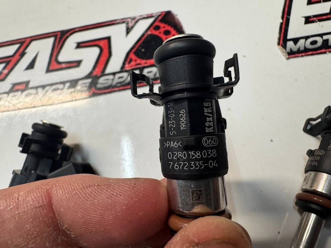 BMW S1000RR 2016 Secondary Fuel Injectors x4 OEM Genuine K46 13617672335