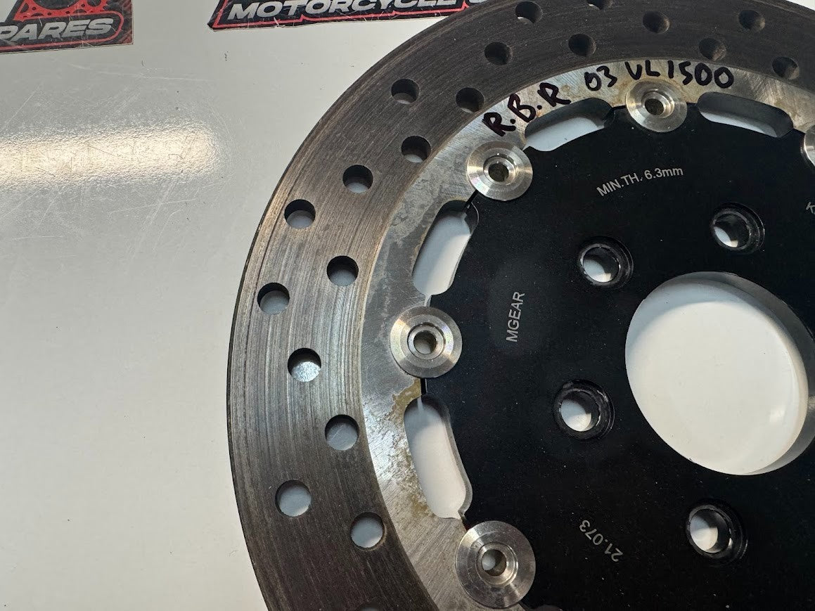 Suzuki VL 1500 Intruder 2002-2009 Rear Brake Rotor 7.00mm Thickness Remaining