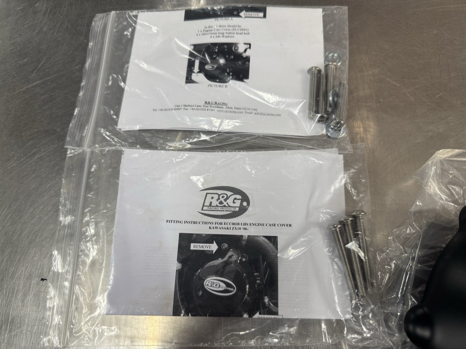 R&G KAWASAKI-ZX10-R 08-10 Black Engine Case Covers 3pcs-KEC0022BK BRAND NEW